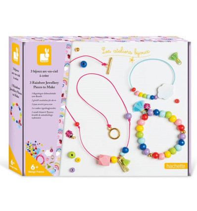 Tęczowe Koraliki zestaw do biżuterii Janod 6+