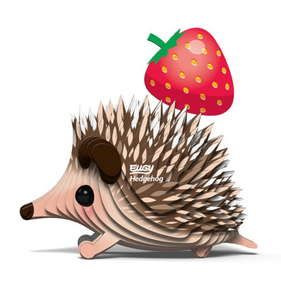 Jeż z truskawką układanka 3D Eugy 6+