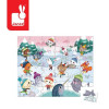 Zabawa na śniegu puzzle w walizce 36 el.Janod4+