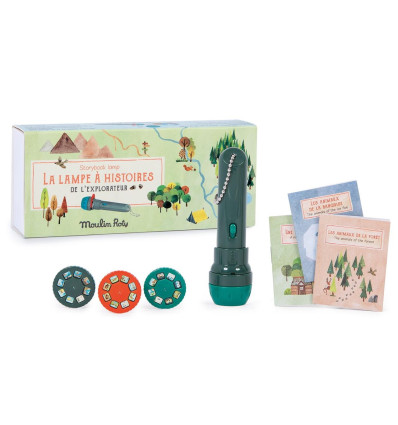 Latarka Projektor bajki Mały Odkrywca Moulin Roty
