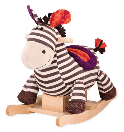 Pluszowy Koń na Biegunach Zebra B.Toys