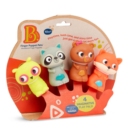 Pacynki na palce 4 sztuki Załoga z Lasu B.Toys