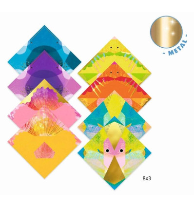 Origami Morskie Stworzenia 24 arkusze Djeco 7+