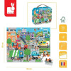 Miasto puzzle w walizce 36 el. Janod 4+