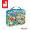 Miasto puzzle w walizce 36 el. Janod 4+