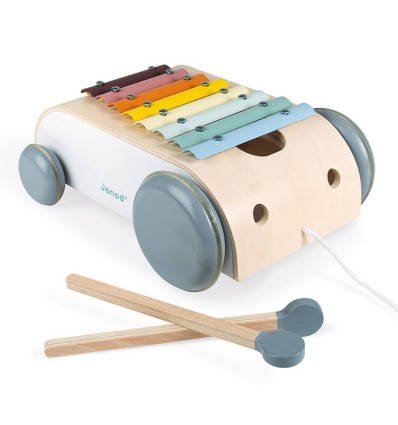 Cymbałki na wózku do ciągnięcia Janod 18 m-cy +