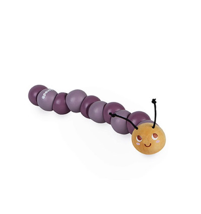 Gąsiennica zabawka do wyginania fiolet Janod 2+