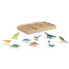 Zestaw 9  figurek dinozaurów w skrzynce