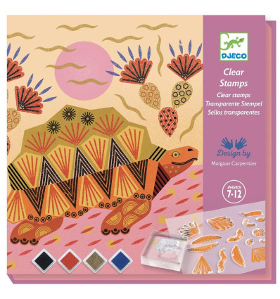 Zwierzęta zestaw z pieczątkami Djeco 7+