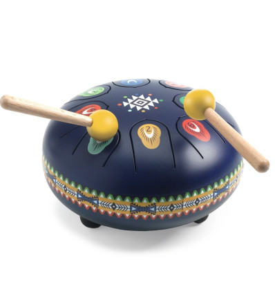 Bębenek językowy metalowy instrument Djeco 5+