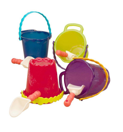 Wiaderko granatowe+łopatka, średnie B.Toys