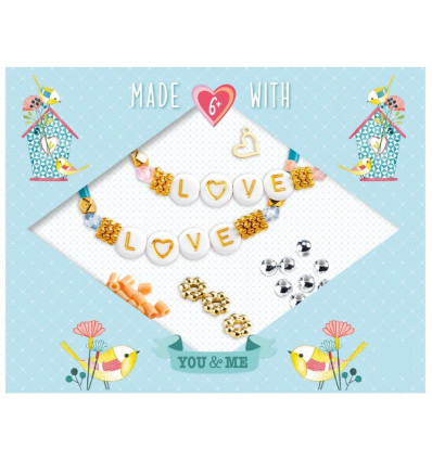 Bransoletki przyjaźni LOVE zestaw 2 sztuk Djeco 6+