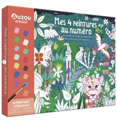 Zwierzęta malowanie po numerach Auzou 7+