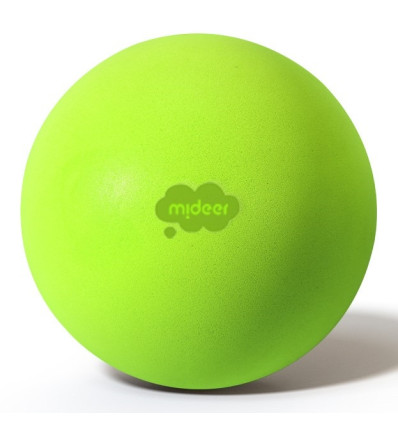 Cicha i miękka piłka kolor zielony 18 cm Mideer