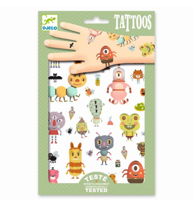 Tatuaże metaliczne Potworki Djeco