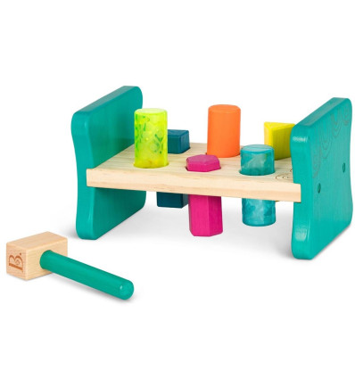 Drewniana przebijanka - sorter z młotkiem B.Toys