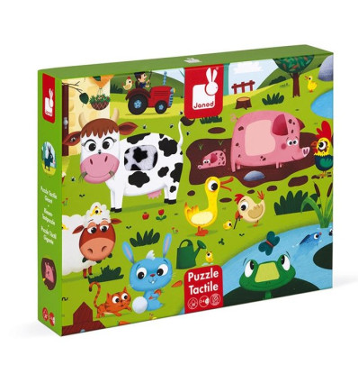 Puzzle sensoryczne 20 el.Farma Janod