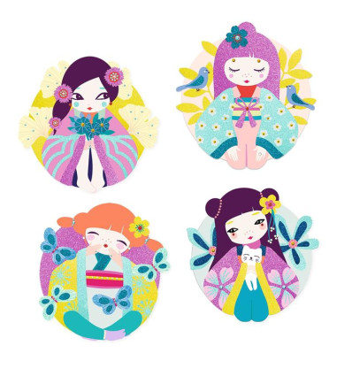 Onnanoko zestaw z brokatem i cekinami Djeco 6+