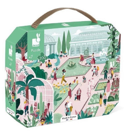 Ogród botaniczny puzzle w walizce 200 el. Janod 7+