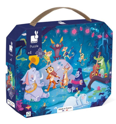 Letni Festiwal puzzle 36 el. walizka Janod 4+