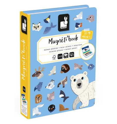 Zwierzęta Polarne układanka Magnetibook Janod 3+