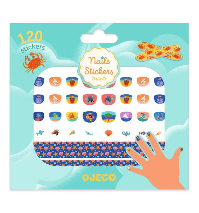 Wakacje naklejki na paznokcie 120 szt Djeco 4+