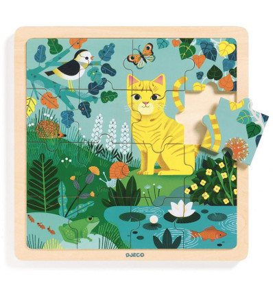 Kotek Lily puzzle drewniane 16 el. Djeco 3+