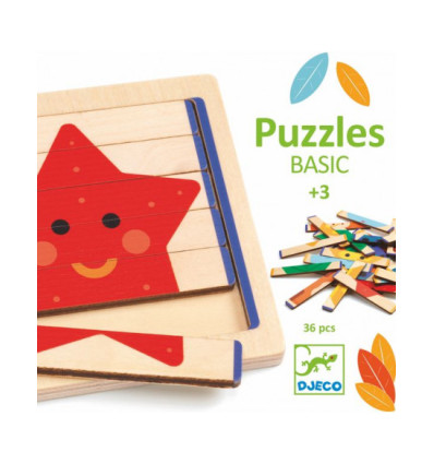 Puzzle - patyczki drewniane zwierzątka DJECO