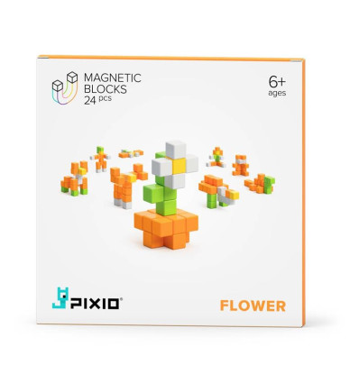 Klocki magnetyczne Pixio 24  el. Flower