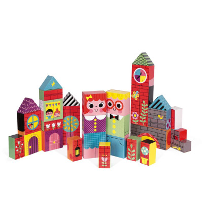 Ogromne klocki 2 w1 Domki i Postacie Janod