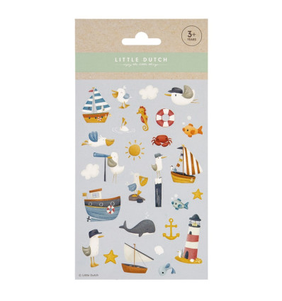 Żeglarze naklejki 28 sztuk Little Dutch 3+