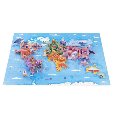 Cuda Świata puzzle 350 el + figurki 3D Janod 7+