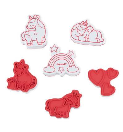 Jednorożce Stempelki Pieczątki Janod 3+