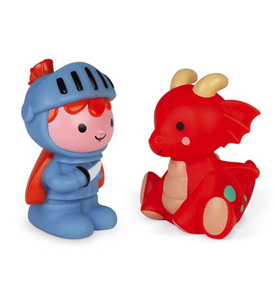 Rycerz i Smok figurki do kąpieli Janod 10 m-cy+