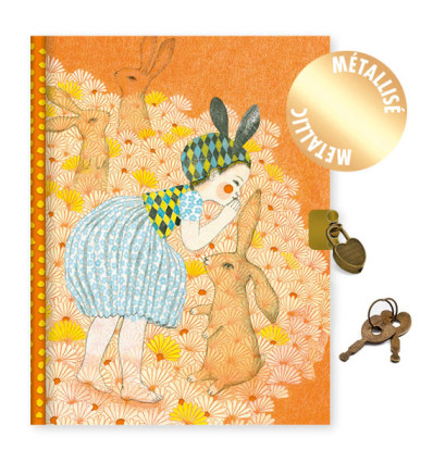 Pamiętnik Elodie z kłódką i kluczykami DJECO 3+