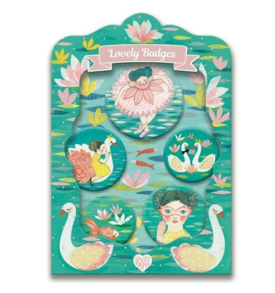 Przypinki BALLERINA komplet 5 sztuk Djeco