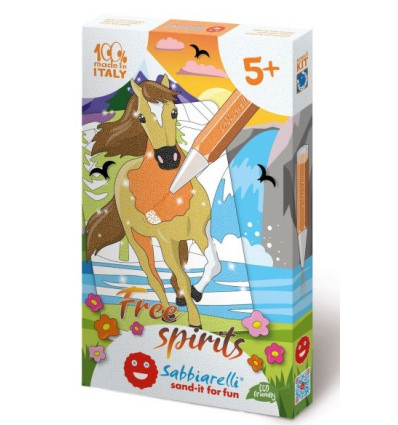Konie w biegu zestaw z piaskiem Sabbiarelli 3+