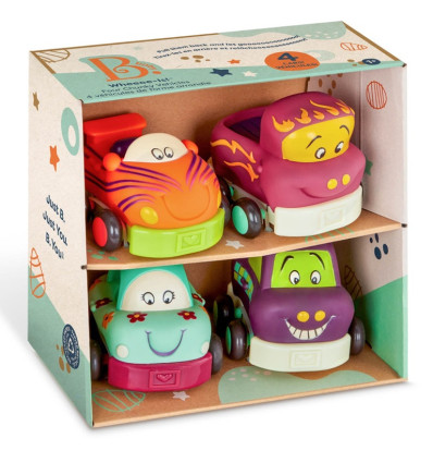 4 miękkie autka z napędem Wheeee-ls! B.Baby B.Toys