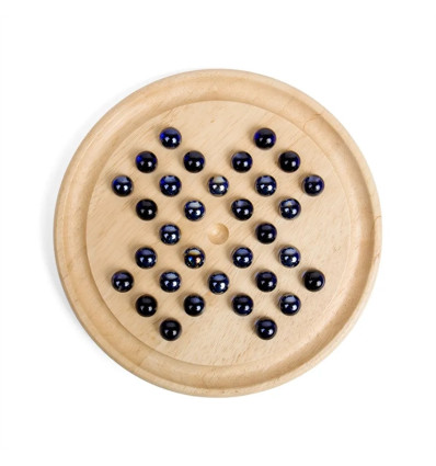 Solitaire drewniana łamigłówka logiczna Bigjigs 5+