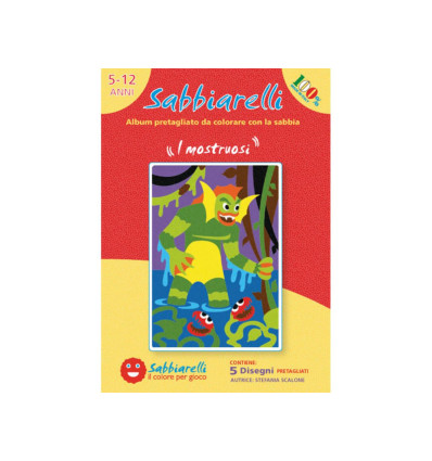 Potwory Album do kolorowania piaskiem Sabbiarelli
