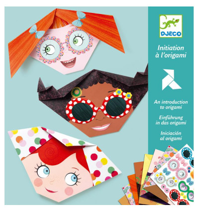 Origami z naklejkami Wesołe Buzie Djeco 5+