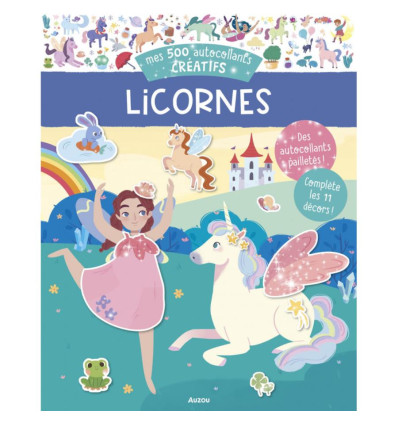 Jednorożce zeszyt z naklejkami 500 szt Auzou 5+