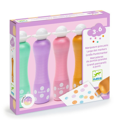 Perłowe markery stempelkowe 4 szt Djeco 3+