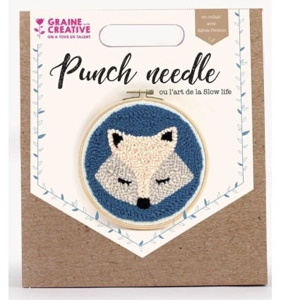 Haft pętelkowy Lisek Punch Needle Graine Creative