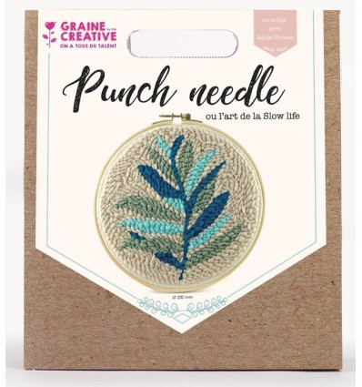 Haft Pętelkowy Listowie Punch Needle GraineCreativ