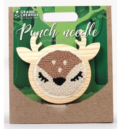 Haft Pętelkowy Jelonek Punch Needle GraineCreative