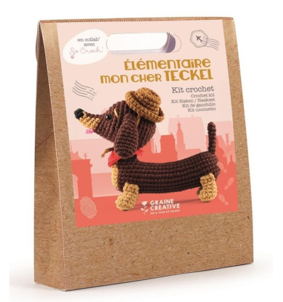 Zestaw do szydełkowania Jamnik Graine Creative 8+