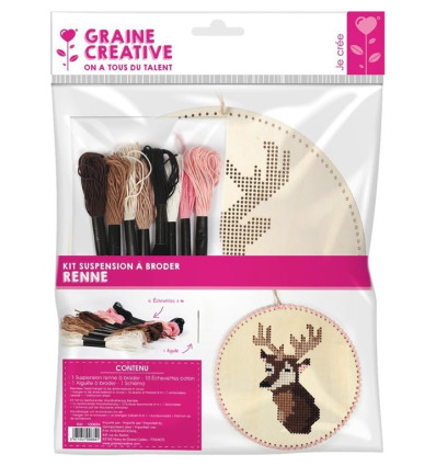 Wyszywanie na drewnie Jeleń Graine Creative 8+