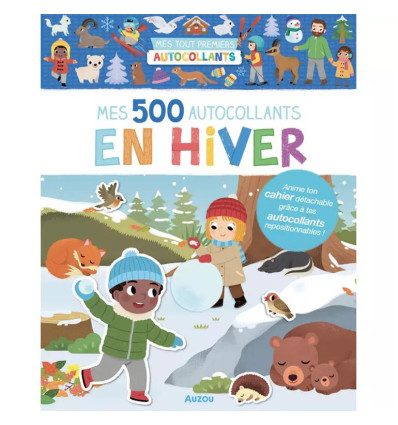 Zimowa Kraina zeszyt z naklejkami 500 szt Auzou 3+