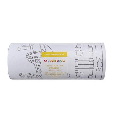 Pojazdy kolorowanka w rolce 30 m COLOresca 3+